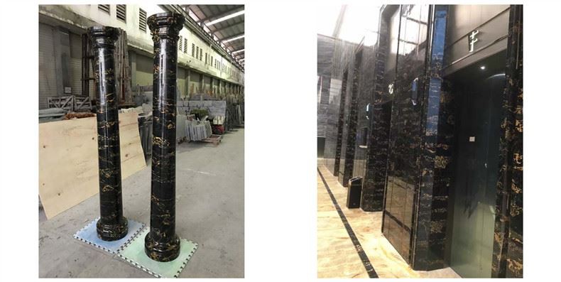 Portoro Marble Column