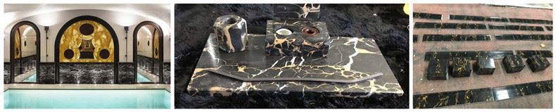 Nero Portoro Marble Tiles and Countertops