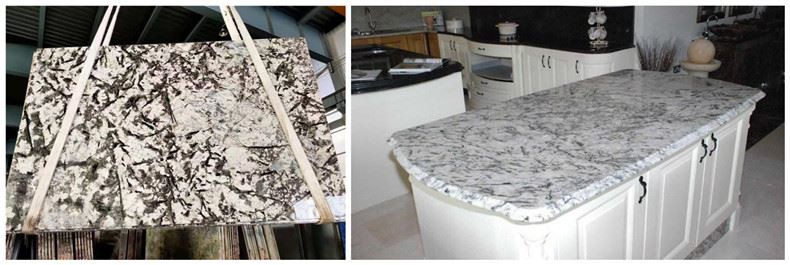 ice blue granite countertop