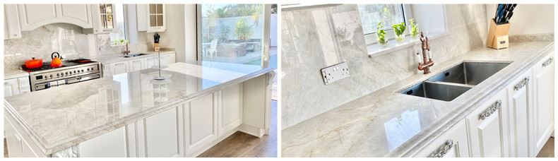 Taj Mahal White Quartzite Countertops