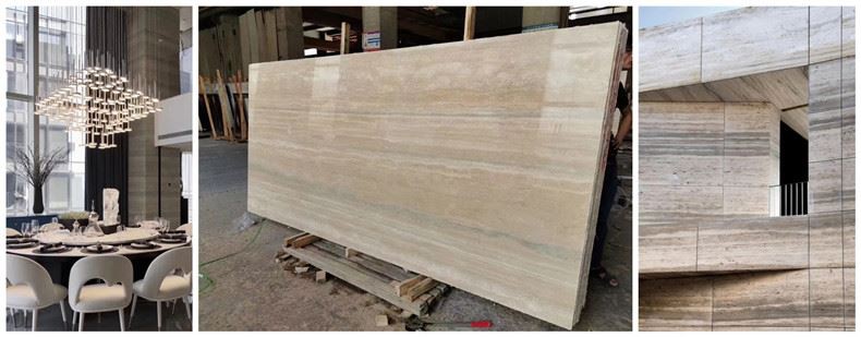 silver travertine stone