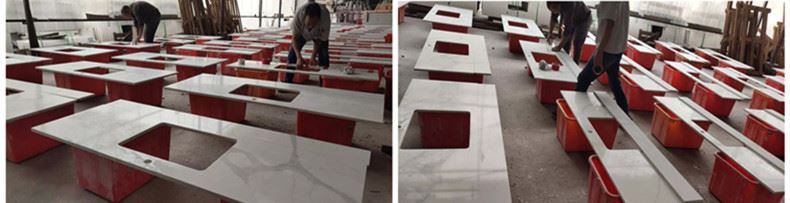 calacatta white quartz countertop