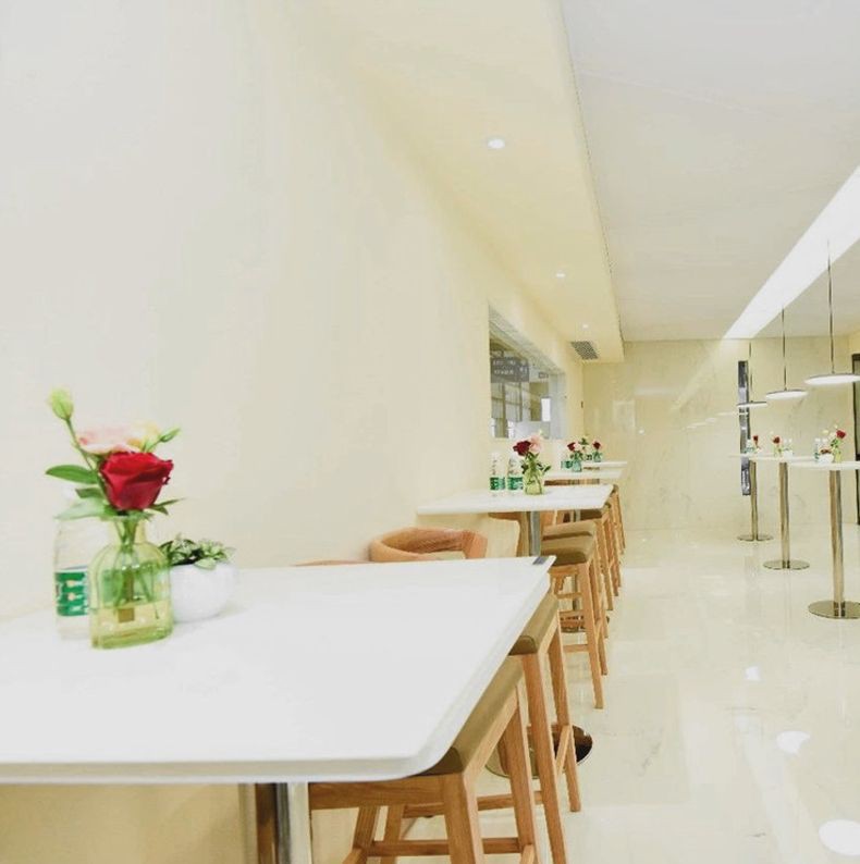 Super White Nano Glass Stone Table