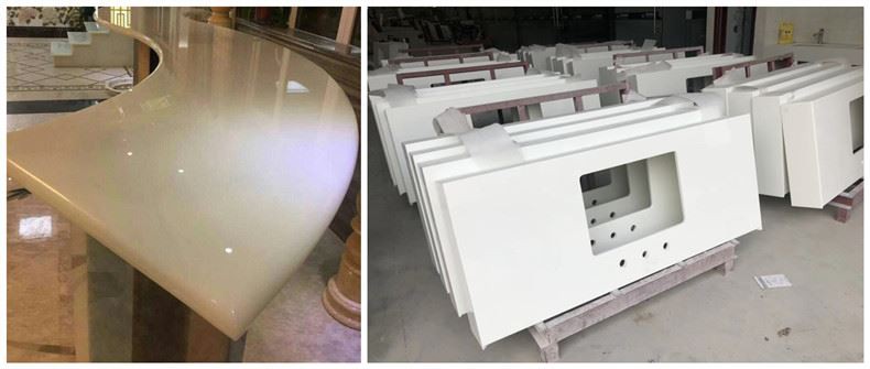 Pure White Nano Crystallized Stone Vanitytops