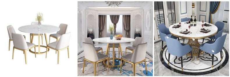 Calacatta White Marble Round Table