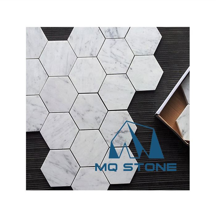 bianco carrara hexagon