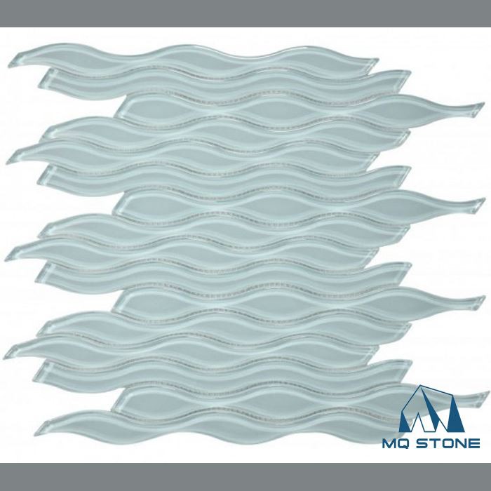 water blue glass mosaic tile