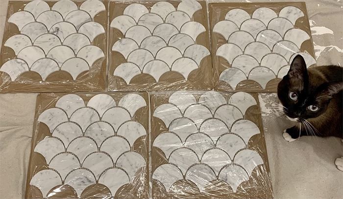 marble mosaic tiles