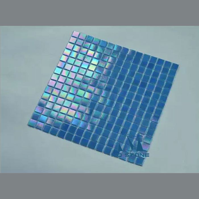 blue glass mosaic
