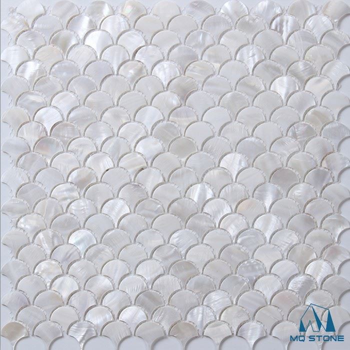 seashell mosaic wall tile