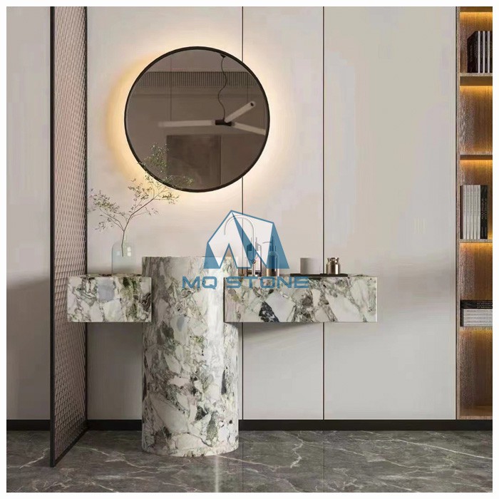 Beauty white marble vanity top