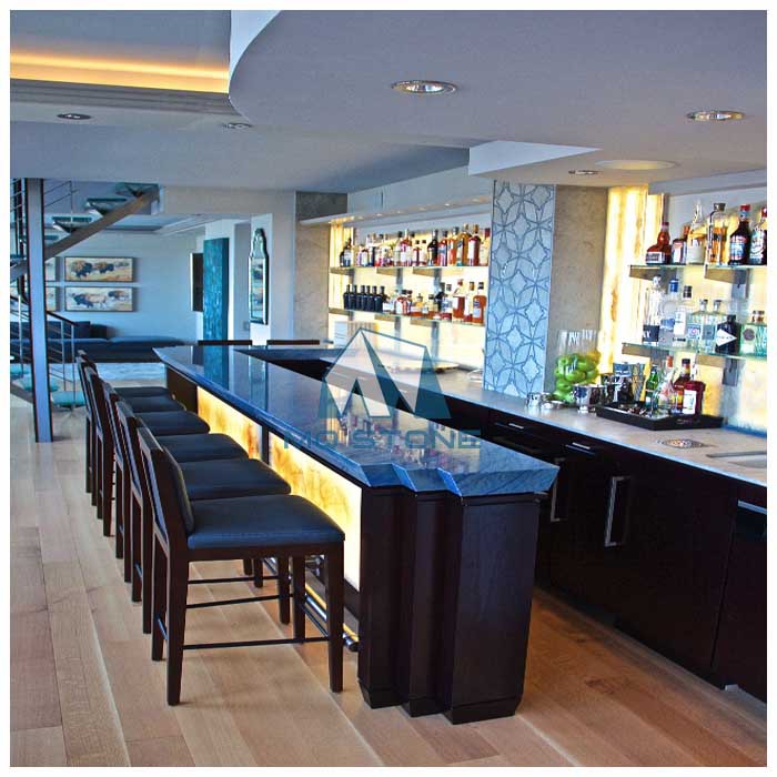 Azul Macaubas quartzite countertop