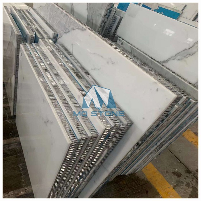 White Marble Aluminium Honeycomb Composite Panel Wall Tiles