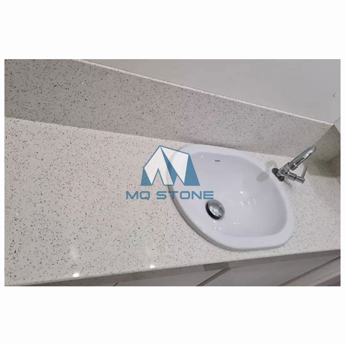 sparkling white quartz countertops