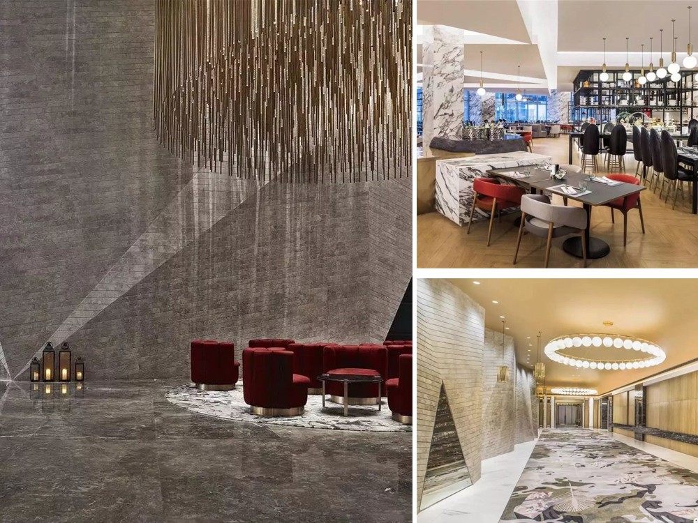 Natural Grey Marble Floor and Wall Tile For Hotel Lobby