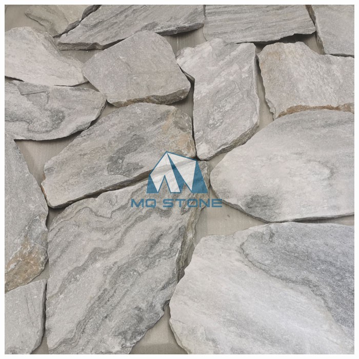 Silver Grey Quartzite Crazing Stone