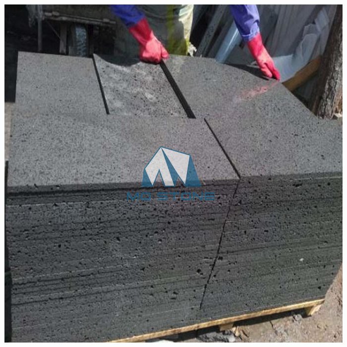 Basalt Black Lava Stone Flooring Tiles