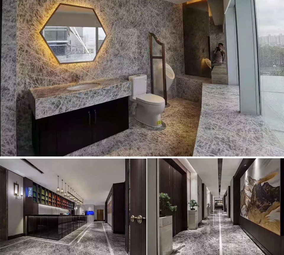 Cristallo Fume Marble Tiles and Countertops