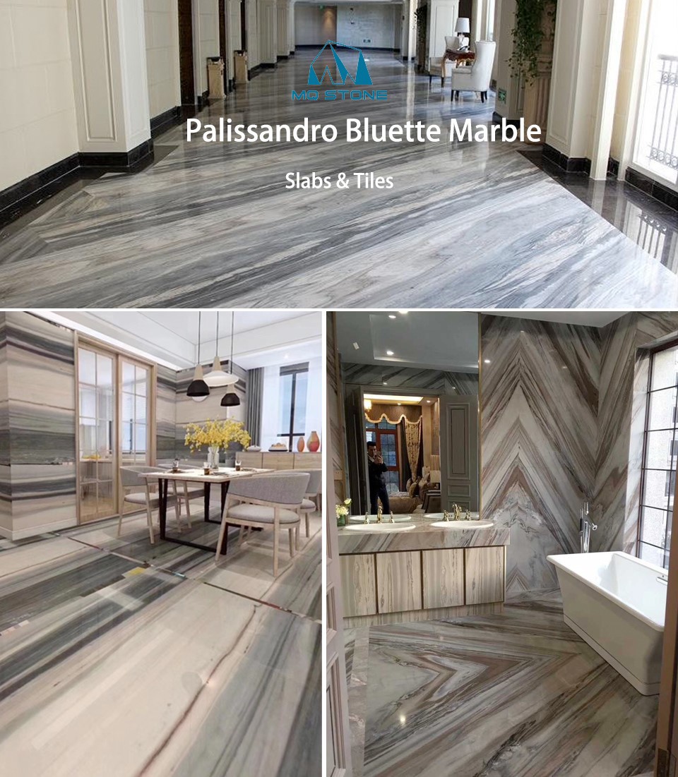 Palissandro Blue Marble Vein Matched Tiles Projects