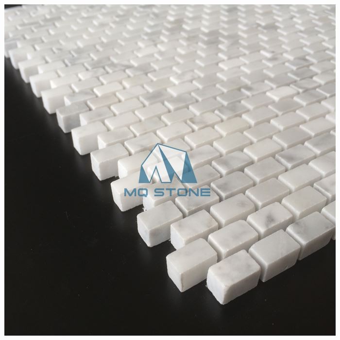 Carrara Mini Brick Mosaic