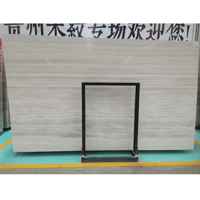 Polished China Wooden White Marble