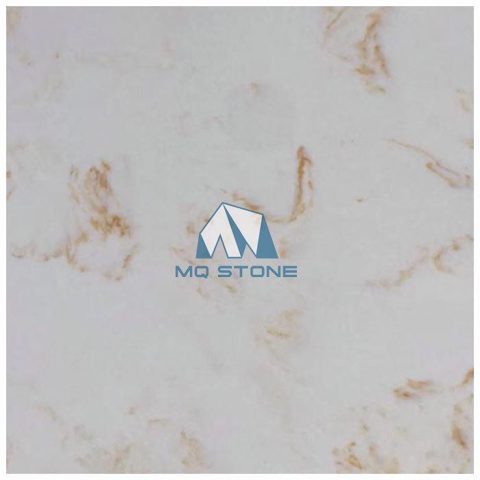 Yellow Veins Carrara White Quartz