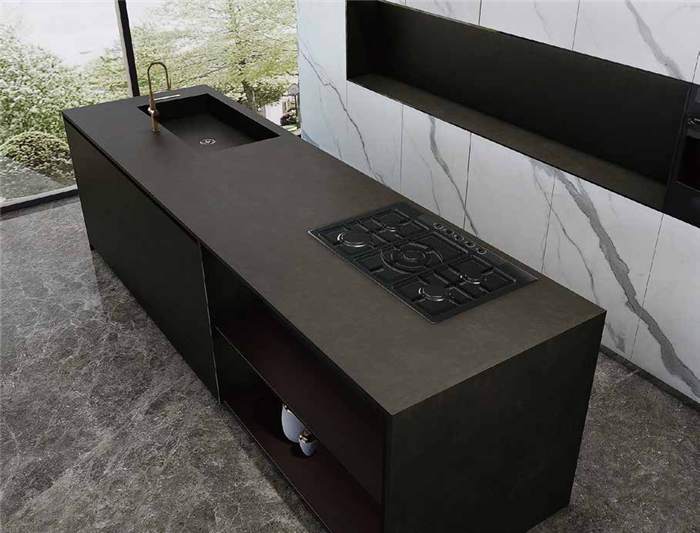Lamina Dark Grey Sintered Stone Countertop
